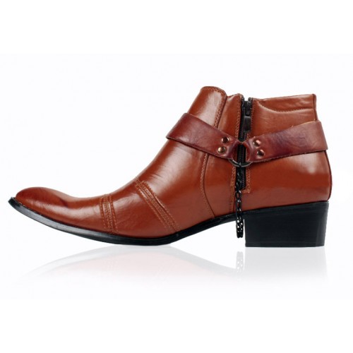 Coyboy Italian Style Brown Leather Shoes